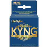 LifeStyles Kyng Premium Large Condoms (3 Pack)