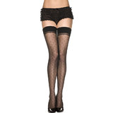 Music Legs Polka Dot Suspender Stockings