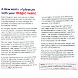 Lovehoney Mains Powered Magic Wand Vibrator Instruction Leaflet