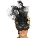 Fever Masquerade Mask with Handle