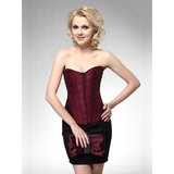 Sweet Streak Royal Overbust Corset-Style Bustier and G-String