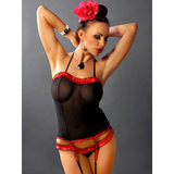 Avanua Kalyan See Through Merry Widow and Garter Set