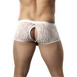 Male Power Stretch Lace Cut-Out Boxer Shorts