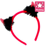 Flashing Devil Horns with Black Fur
