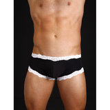 MaleBasics Cheeky Nylon Briefs with Lace Trim