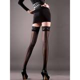 Gabriella Lace Top Hold Up Stockings with Back Seam