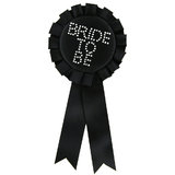 Bride To Be Black Diamante Rosette