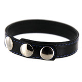 Three Snap Leather Cock Ring