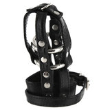 Leather Locking Male Chastity Cage Device