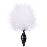 Fashionistas Feather Bunny Tail Small Glass Butt Plug
