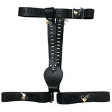 Spartacus 5 Locks Female Leather Chastity Belt