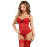 Exposed Luv Floral Lace Bustier and G-String Set