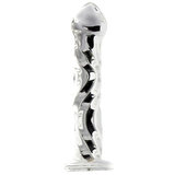 Glass Intimo Kaori with Silver Sheen Glass Dildo