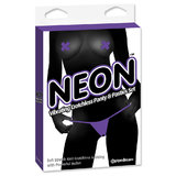 Neon Vibrating Crotchless Knickers and Nipple Pasties Set