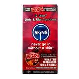Skins Dotted and Ribbed Condoms (12 Pack)