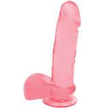 Doc Johnson Crystal Jellies 6 Inch Ballsy Realistic Dildo with Suction Cup