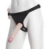 Doc Johnson Vac-U-Lock 8 Inch Vibrating Classic Dong Ultra Harness