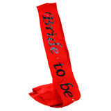 Flashing Bride To Be Red Satin Sash