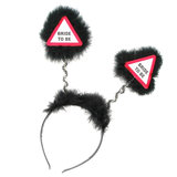 Warning Bride to Be Black Fluffy Boppers
