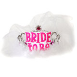 Miss-Chief Bride To Be Tiara with Veil