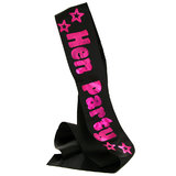 Disco Hen Party Black and Pink Satin Sash