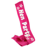 Disco Hen Party Pink and Silver Satin Sash