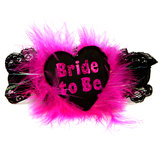 Disco Bride to Be Black and Pink Garter