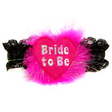 Disco Bride to Be Silver and Pink Garter