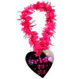 Disco Bride to Be Pink and Black Garland Necklace
