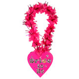 Disco Bride to Be Pink and Silver Garland Necklace
