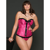 iCollection Plus Size Victorian Brocade Sweetheart Corset