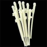 Glow in the Dark Willy Straws (10 Pack)