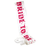 White Satin Bride to Be Sash
