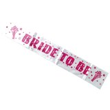 White Satin Bride to Be Hen Party Sash