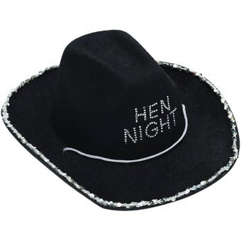 Sparkly Hen Night Cowboy Hat (new window)