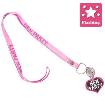 Hen Party Flashing Heart Necklace