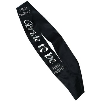Diamante Bride To Be Black Sash (new window)