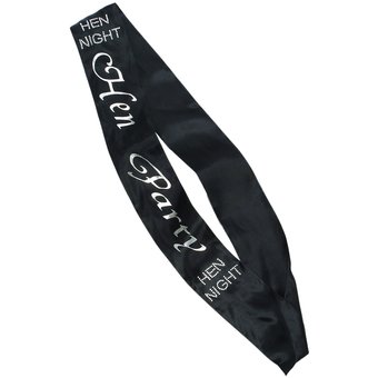 Hen Party Black Sash with Hen Night Diamante (new window)
