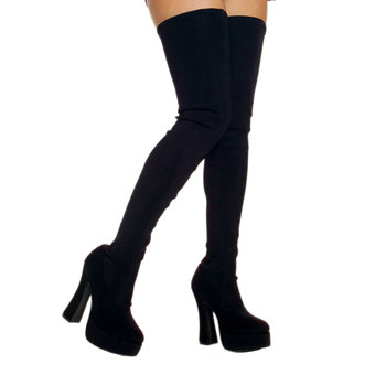 Electra 5 Inch Heel Thigh High Stretch Boots