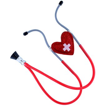 Red Heart Nurse Stethoscope