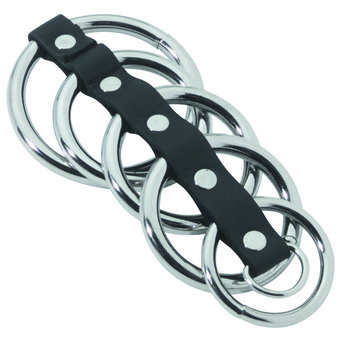Spartacus Metal 5 Ring BDSM Gates of Hell Cock Harness