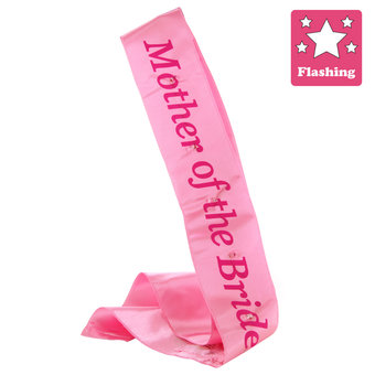 Flashing Mother of the Bride Pink Satin Sash