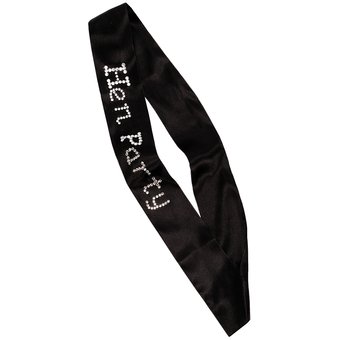 Diamante Hen Party Black Sash (new window)