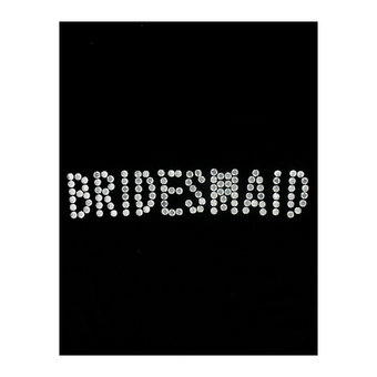 Iron On Bridesmaid Transfer with Diamante Rhinestones