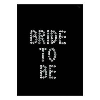 Iron On Bride To Be Transfer with Diamante Rhinestones (new window)