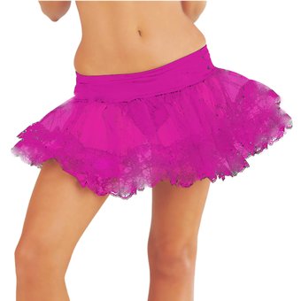 Classified Mesh & Lace Petticoat Pink