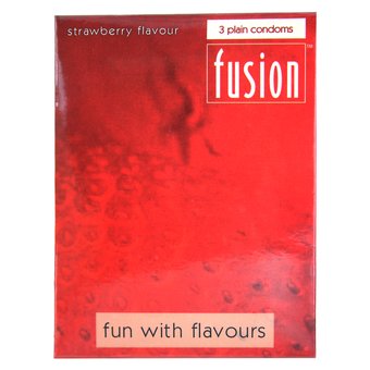 Fusion Strawberry Condoms (3 Pack) (new window)