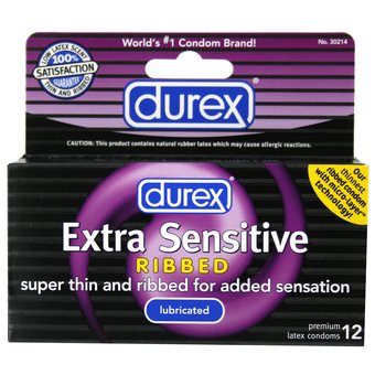 Durex Extra Sensitive Ribbed Condoms (12 Pack)