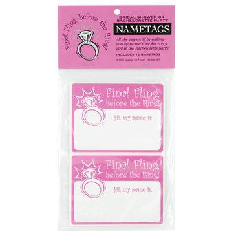 Final Fling Before The Ring Hen Night Name Tags