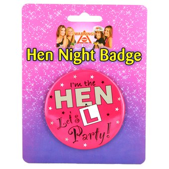 Let's Party Hen Night Badge (new window)